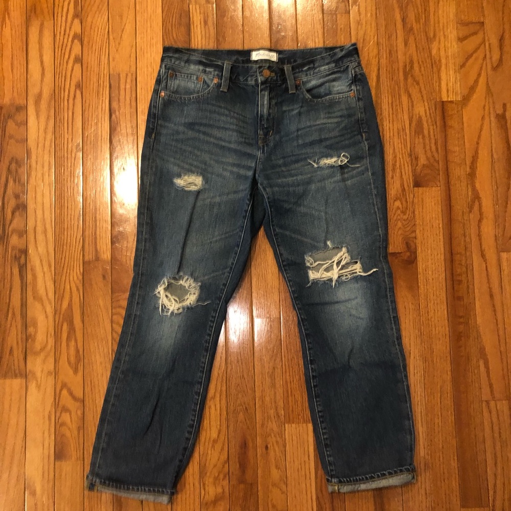 Madewell distresses boyjean